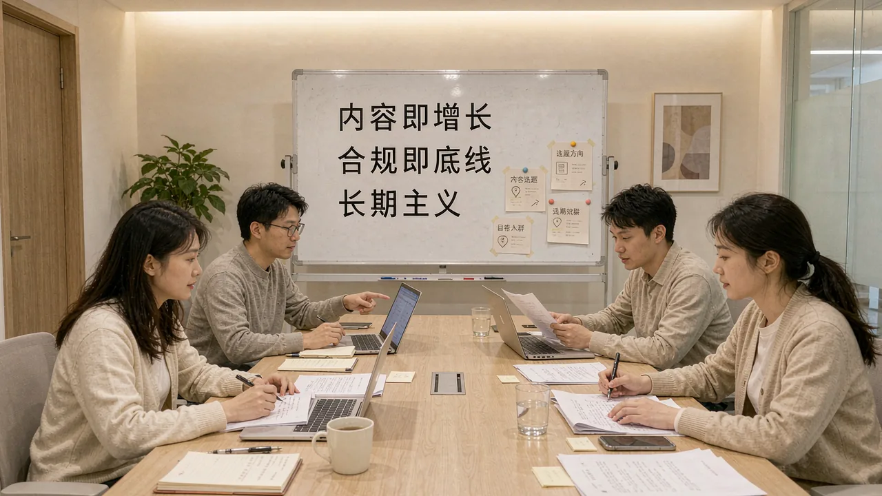内容即增长、合规即底线的团队文化场景