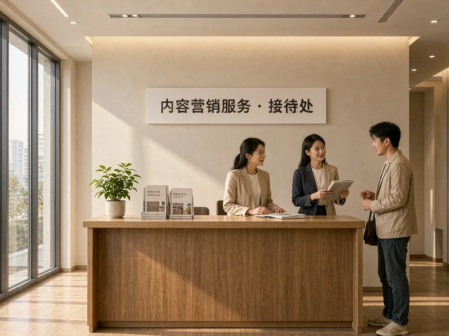 内容营销服务接待处办公地点示意